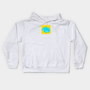 yellow blue art Kids Hoodie